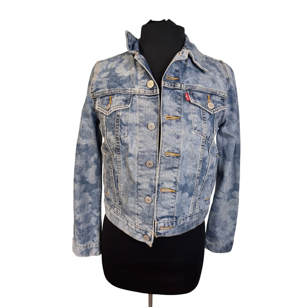 Levi's Floral Pattern Denim Jean Jacket. NO TAG Estimated Size Small
